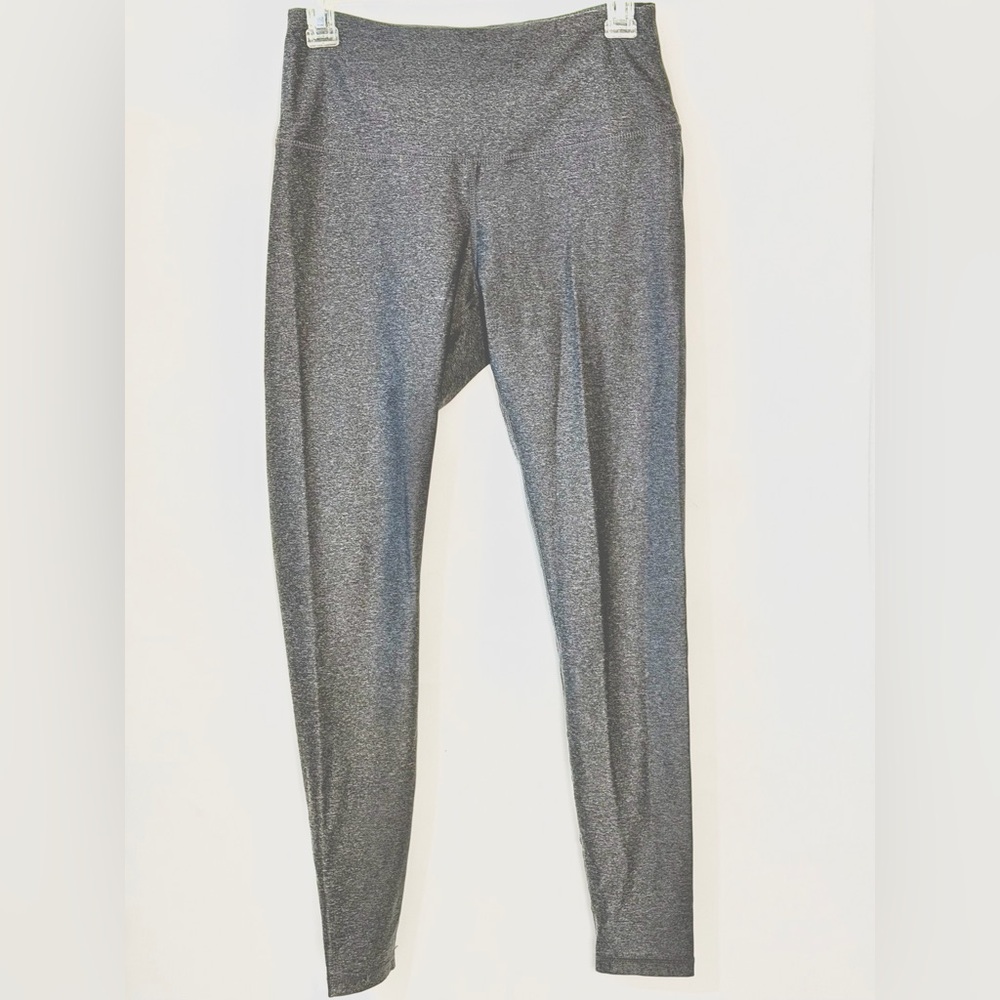 Tesla Heathered Gray Workout Leggings Athletic Wear Sz M